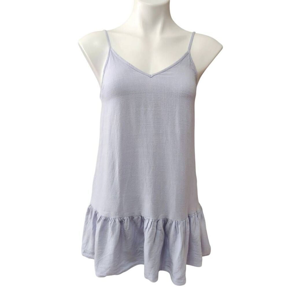 L.A. Hearts Chambray tunic mini top tier ruffle size XS